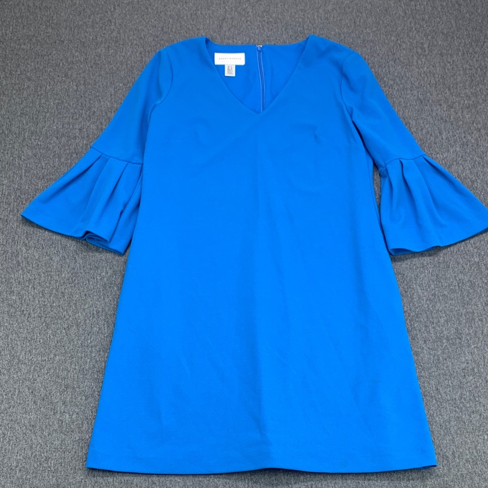 Donna Morgan Blue 3/4 Sleeve Dress Back Zip - Size 8
